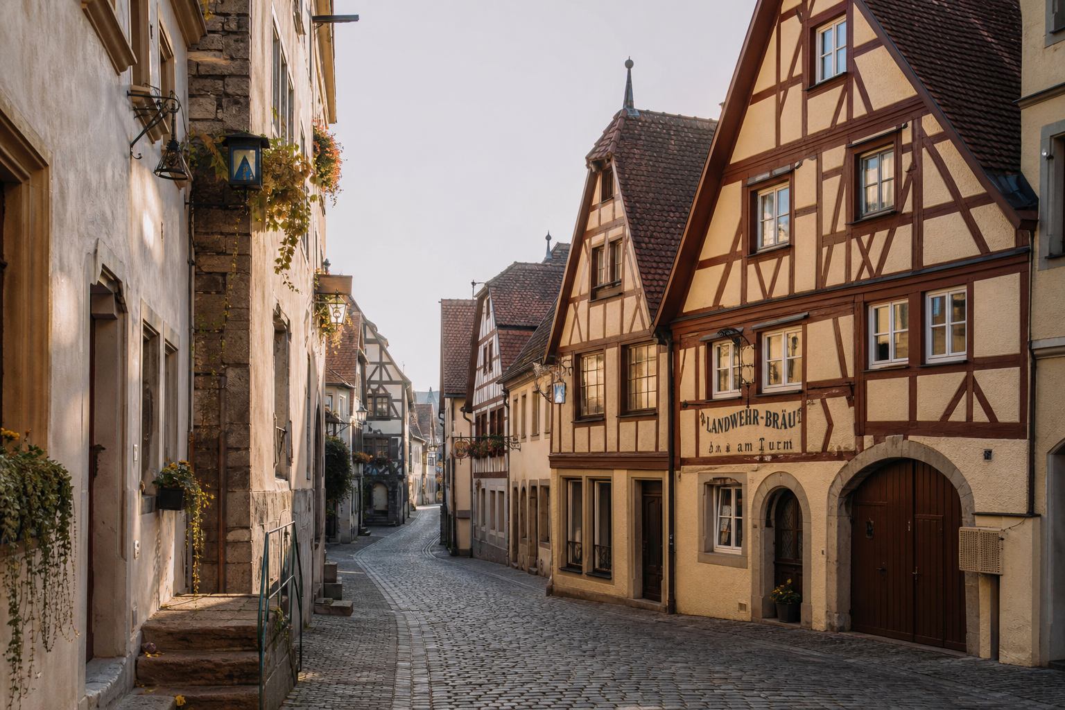 Rothenburg ob der Tauber mit historischen Mauern und Türmen